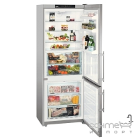 Двокамерний холодильник з нижньою морозилкою Liebherr CBNesf 5133 Comfort BioFresh NoFrost (А++) сріблястий