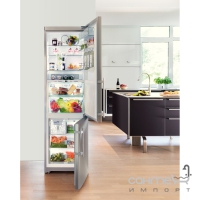 Двухкамерный холодильник с нижней морозилкой Liebherr CBNPes 3967 Premium Plus BioFresh NoFrost (А++) серебристый