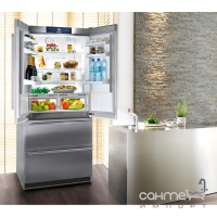 Двокамерний холодильник із нижньою морозилкою Liebherr CBNes 6256 Premium Plus BioFresh NoFrost (А++) нерж. сталь