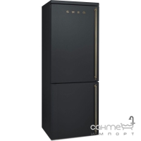 Холодильник комбинированный соло 70 см, No Frost Smeg COLONIALE (А+) FA8003AOS антрацит