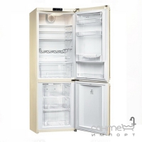 Холодильник комбинированный соло 70 см, No Frost Smeg COLONIALE (А+) FA8003P кремовый, позолота ручки