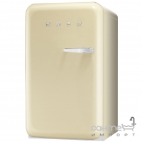 Холодильник соло однодверний, 54 см, Smeg 50s Retro Style (А+) FAB10LP кремовий, петлі зліва