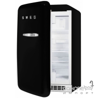 Холодильник соло однодверний, 54 см, Smeg 50s Retro Style (А+) FAB10LNE чорний, петлі зліва