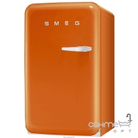 Холодильник однодверный соло, 54 см, Smeg 50s Retro Style (А+) FAB10RO оранжевый, петли справа