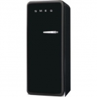 Холодильник однодверный соло, 60 см, Smeg 50s Retro Style (А++) FAB28LBV3 черный вельвет, петли слева