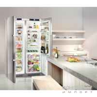 Комбинированный холодильник Side-by-Side Liebherr SBSes 7253 Premium BioFresh NoFrost (А++) серебристый
