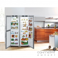 Комбинированный холодильник Side-by-Side Liebherr SBSes 7353 Premium BioFresh NoFrost (A++) нержавеющая сталь