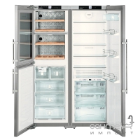 Комбинированный холодильник Side-by-Side Liebherr SBSes 7165 PremiumPlus Vinidor BioFresh NoFrost (A+) нерж. сталь