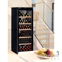 Климатический винный шкаф, на 200 бутылок Liebherr WKb 4212 Vinothek (А) черный