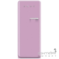 Холодильник соло однодверний, 60 см, Smeg 50s Retro Style (А++) FAB28LRO1 рожевий, петлі зліва