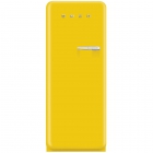 Холодильник однодверный соло, 60 см, Smeg 50s Retro Style (А++) FAB28RG1 желтый, петли справа