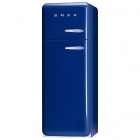 Холодильник двухдверный соло, 60 см, Smeg 50s Retro Style (А++) FAB30LBL1 синий, петли слева