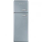 Холодильник двухдверный соло, 60 см, Smeg 50s Retro Style (А++) FAB30LX1 серебристый, петли слева