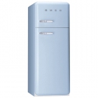 Холодильник двухдверный соло, 60 см, Smeg 50s Retro Style (А++) FAB30RAZ1 голубой, петли справа