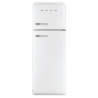 Холодильник двухдверный соло, 60 см, Smeg 50s Retro Style (А++) FAB30RB1 белый, петли справа