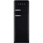 Холодильник соло, 60 см, Smeg 50s Retro Style (А++) FAB30RNE1 чорний, петлі праворуч