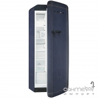 Холодильник однодверный соло, 60 см, Smeg 50s Retro Style (А++) FAB28RDB джинсовый, петли справа