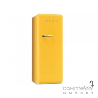 Холодильник соло однодверний, 60 см, Smeg 50s Retro Style (А++) FAB28RG1 жовтий, петлі праворуч