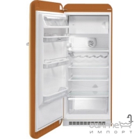 Холодильник однодверный соло, 60 см, Smeg 50s Retro Style (А++) FAB28RO1 оранжевый, петли справа