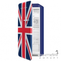 Холодильник соло однодверний, 60 см, Smeg 50s Retro Style (А++) FAB28RUJ1 брит. прапор петлі праворуч