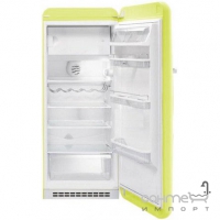 Холодильник однодверный соло, 60 см, Smeg 50s Retro Style (А++) FAB28RVE1 цвет лайма, петли справа