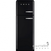Холодильник двухдверный соло, 60 см, Smeg 50s Retro Style (А++) FAB30LNE1 черный, петли слева