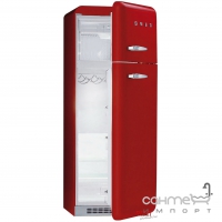 Холодильник двухдверный соло, 60 см, Smeg 50s Retro Style (А++) FAB30LR1 красный, петли слева