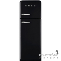 Холодильник двухдверный соло, 60 см, Smeg 50s Retro Style (А++) FAB30RNE1 черный, петли справа