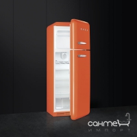 Холодильник соло, 60 см, Smeg 50s Retro Style (А++) FAB30RO1 помаранчевий, петлі праворуч