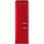 Холодильник комбі соло, 60 см, морозильник No Frost Smeg 50s Retro Style (А++) FAB32LRN1 червоний, петлі зліва