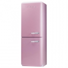 Холодильник комби соло, 60 см, морозилка No Frost Smeg 50s Retro Style (А++) FAB32LRON1 розовый, петли слева