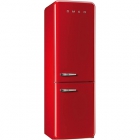 Холодильник комбі соло, 60 см, морозильник No Frost Smeg 50s Retro Style (А++) FAB32RRN1 червоний, петлі праворуч