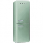 Холодильник комбі соло, 60 см, морозильник No Frost Smeg 50s Retro Style (А++) FAB32RVN1 світло-зелений, петлі праворуч