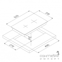 Индукционная варочная поверхность Smalvic PVC-30 2IND TC NERO 1018690400 чёрная стеклокерамика