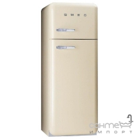 Холодильник двухдверный соло, 60 см, Smeg 50s Retro Style (А++) FAB30RP1 кремовый, петли справа