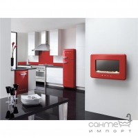 Холодильник двухдверный соло, 60 см, Smeg 50s Retro Style (А++) FAB30RR1 красный, петли справа