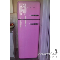 Холодильник двухдверный соло, 60 см, Smeg 50s Retro Style (А++) FAB30RRO1 розовый, петли справа