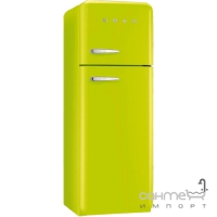 Холодильник соло, 60 см, Smeg 50s Retro Style (А++) FAB30RVE1 колір лайма, петлі праворуч
