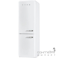 Холодильник комби соло, 60 см, морозилка No Frost Smeg 50s Retro Style (А++) FAB32LBN1 белый, петли слева