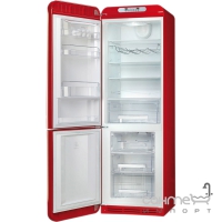 Холодильник комби соло, 60 см, морозилка No Frost Smeg 50s Retro Style (А++) FAB32LRN1 красный, петли слева
