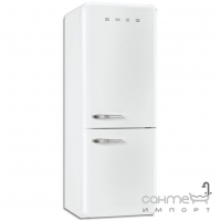 Холодильник комби соло, 60 см, морозилка No Frost Smeg 50s Retro Style (А++) FAB32RBN1 белый, петли справа