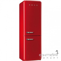 Холодильник комби соло, 60 см, морозилка No Frost Smeg 50s Retro Style (А++) FAB32RRN1 красный, петли справа