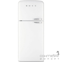Холодильник двухдверный соло, 80 см, No Frost Smeg 50s Retro Style FAB50BS белый, петли слева