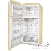 Холодильник двухдверный соло, 80 см, No Frost Smeg 50s Retro Style FAB50P кремовый, петли справа
