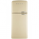 Холодильник двухдверный соло, 80 см, No Frost Smeg 50s Retro Style FAB50PS кремовый, петли слева