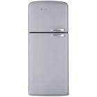 Холодильник двухдверный соло, 80 см, No Frost Smeg 50s Retro Style FAB50XS серебристый, петли слева