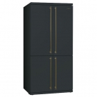 Холодильник 4-х дверный Side-by-side соло, 92 см, No-frost Smeg COLONIALE FQ60CAO антрацит