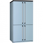 Холодильник 4-х дверный Side-by-side соло, 92 см, No-frost Smeg VICTORIA FQ960PB голубой, хром