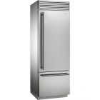Холодильник комбинированный соло, 70 см, No Frost Smeg CLASSICA RF376RSIX нерж.сталь, петли справа