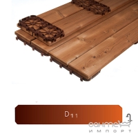 Террасная доска Thermory Sahara Quick-Deck Mosaic, профиль D11